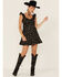 Maggie Sweet Women's Paula Floral Print Sleeveless Mini Dress, Black, hi-res