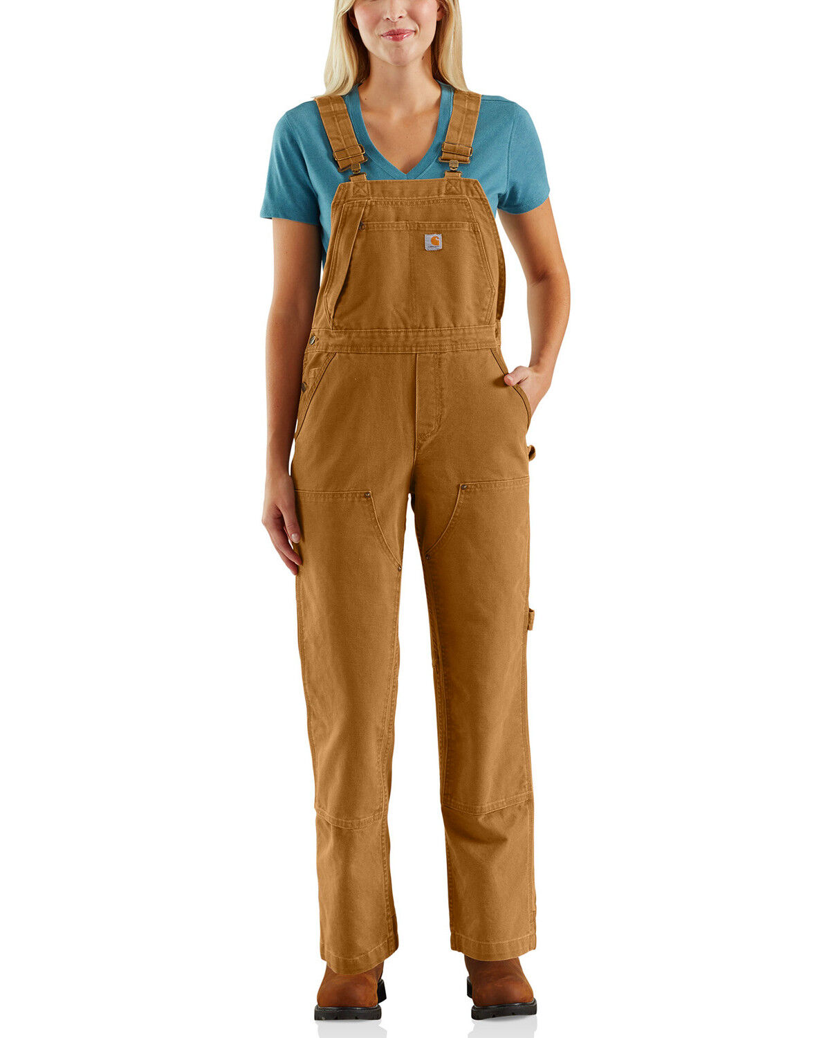 Image #2 - Carhartt Women's Wildwood Unlined Bob Overalls, , hi-res
