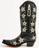 Image #3 - Corral Women's Star Overlay Studded Western Boots - Snip Toe, Black, hi-res
