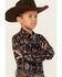 Image #2 - Roper Boys' Southwestern Stripe Print Long Sleeve Snap Western Shirt, , hi-res