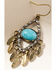 Image #2 - Shyanne Women's Gilded Gold Teardrop Turquoise Earrings, Gold, hi-res
