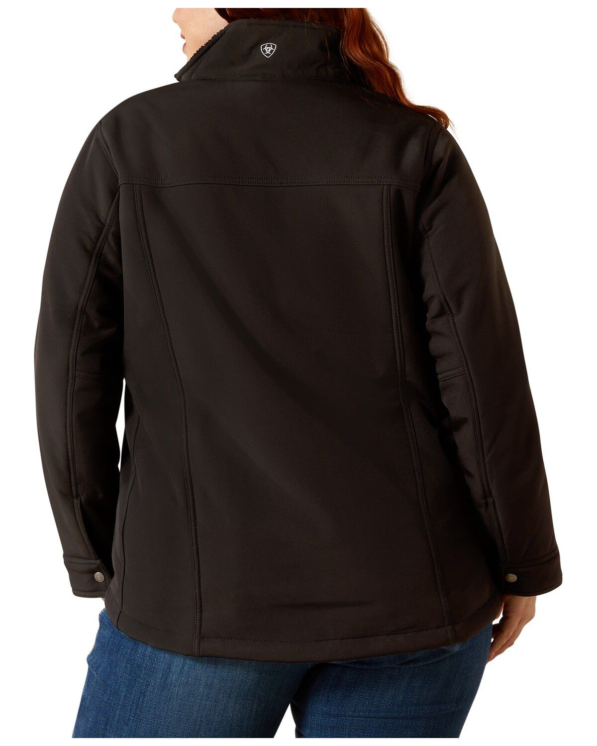 Image #2 - Ariat Women's Berber Back Barn Softshell Jacket - Plus, Black, hi-res