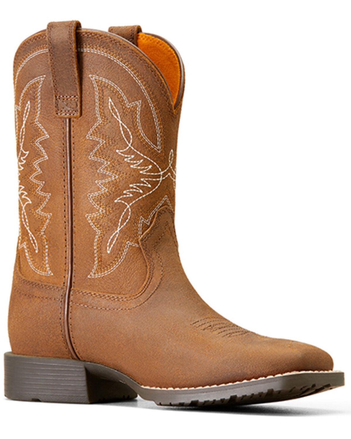 Ariat Boys' Hybrid Rancher Western Boots - Broad Square Toe, Brown, hi-res