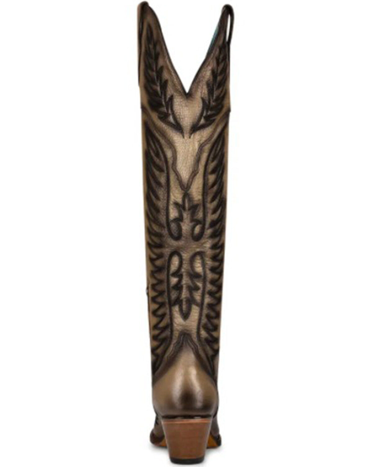 Image #3 - Corral Women's Gold Embroidery Western Boots - Pointed Toe, Gold, hi-res