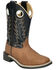Image #1 - Smoky Mountain Boys' El Paso Western Boots - Broad Square Toe, Black/brown, hi-res