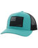 Hooey Men's Liberty Roper Mesh Back Trucker Cap, Turquoise, hi-res