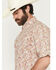 Image #2 - George Strait by Wrangler Men's Paisley Print Short Sleeve Button-Down Stretch Western Shirt - Big, Tan, hi-res