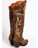 Image #6 - Dan Post Women's Jilted Knee High Western Boots, Chestnut, hi-res