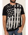 Image #1 - Brothers & Arms Men's Old Glory Flag Graphic T-Shirt, Black, hi-res