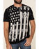 Brothers & Arms Men's Old Glory Flag Graphic T-Shirt , Black, hi-res