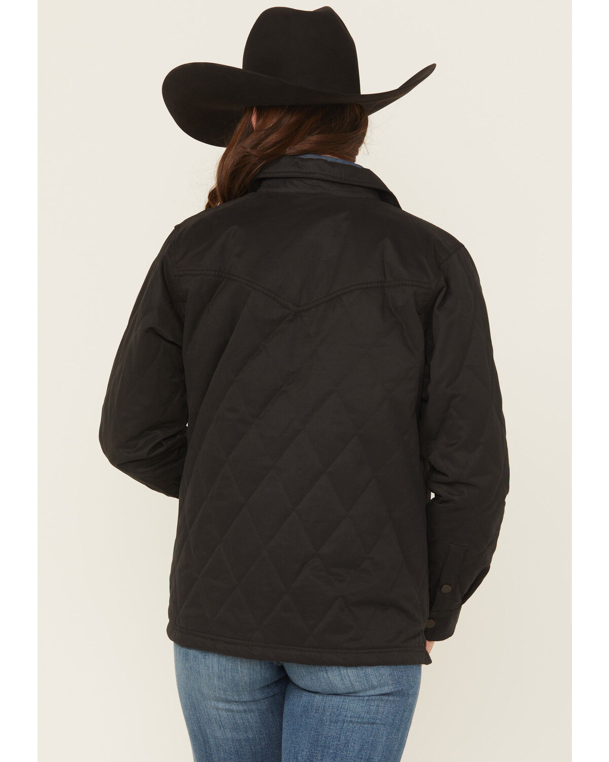 Image #4 - Ariat Women's Quilted Barn Jacket, Black, hi-res
