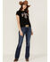 RANK 45 Women's American Eagle Graphic Tee , Black, hi-res