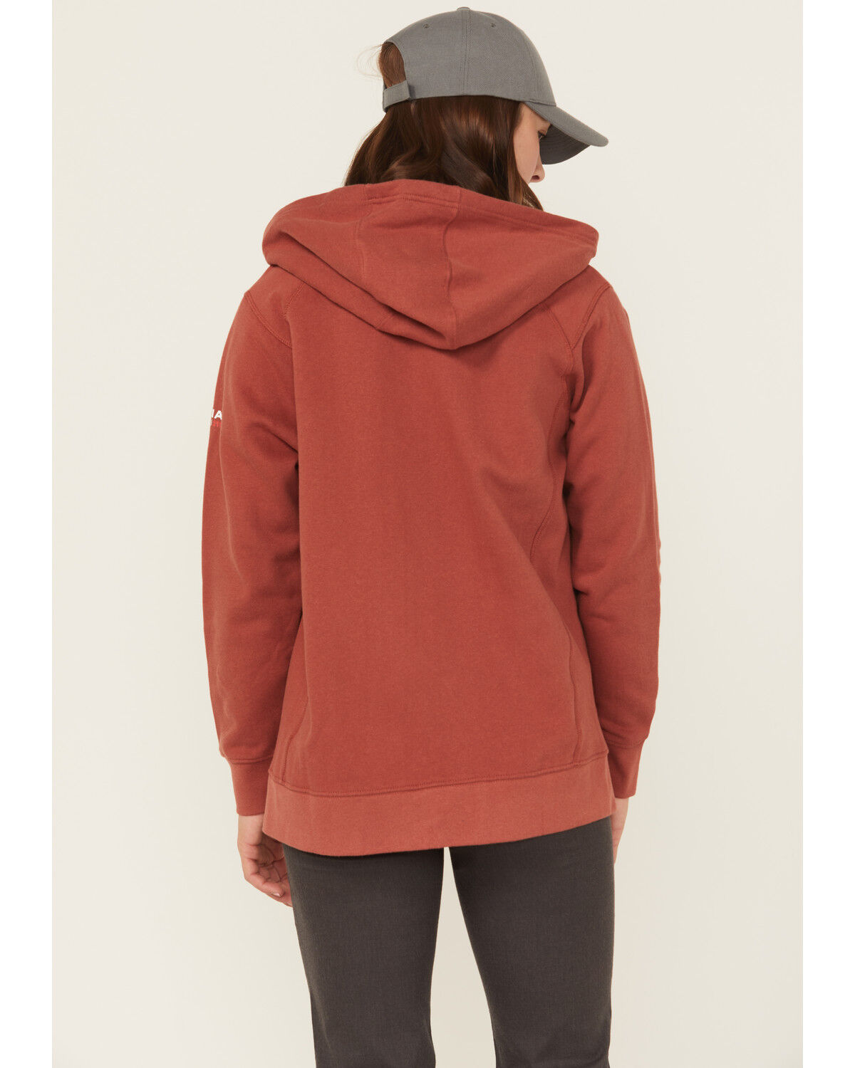 Image #4 - Ariat Women's FR Rev Full Zip Hooded Sweatshirt, Red, hi-res