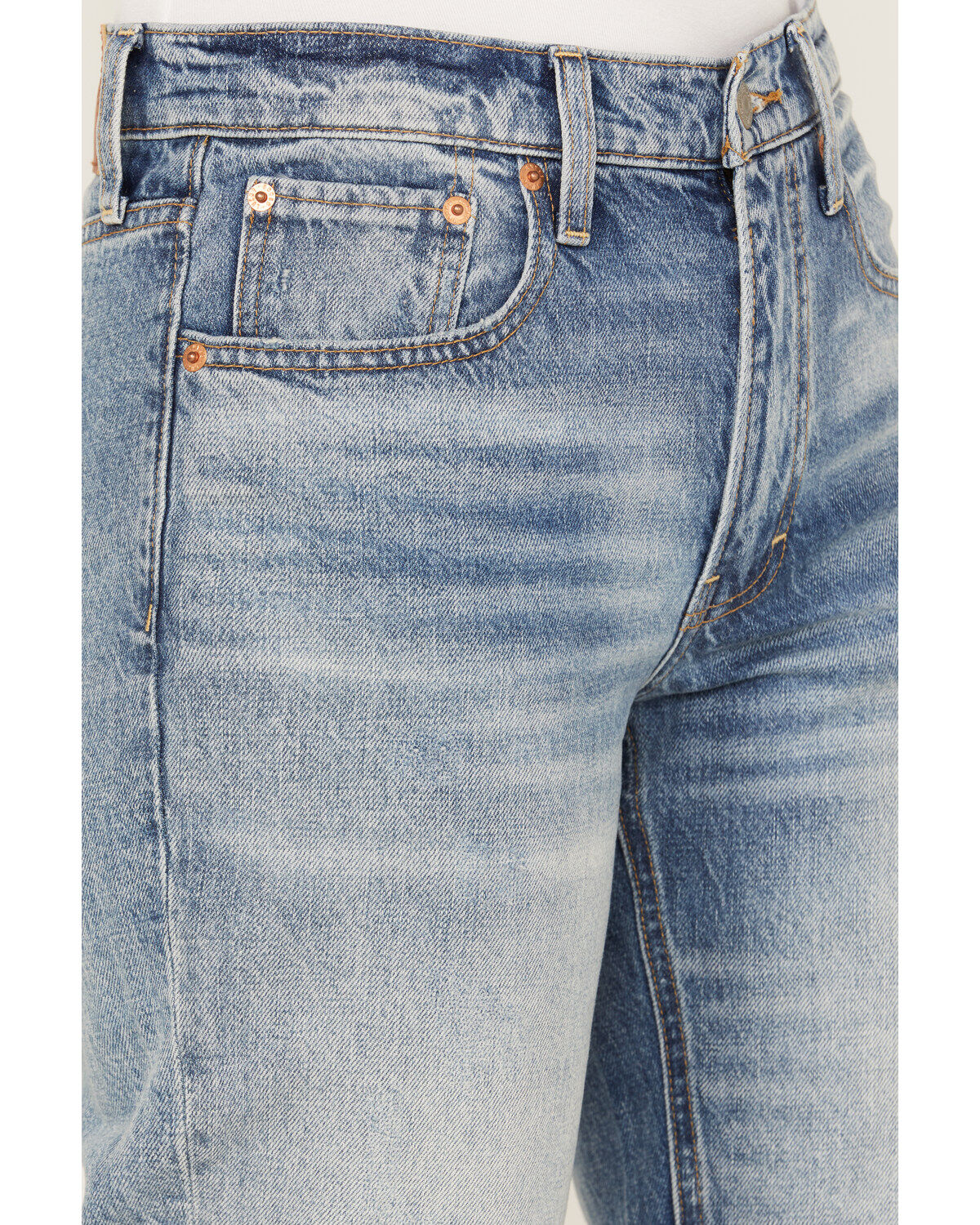 Image #2 - Lucky Brand Women's Medium Wash Mid Rise Boy Straight Jeans, , hi-res
