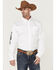 Image #1 - RANK 45® Men's Solid Performance Twill Logo Long Sleeve Button-Down Western Shirt, White, hi-res