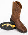 Image #9 - Cody James® Men's Broad Square Toe Western Work Boots, Brown, hi-res