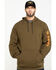 Image #1 - Hawx Men's Olive Logo Sleeve Performance Fleece Hooded Work Sweatshirt  , , hi-res