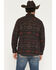 Image #4 - Moonshine Spirit Men's Antler Southwestern Print Long Sleeve Snap Flannel Shirt, Burgundy, hi-res