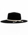 Image #2 - Shyanne Women's Black Flat Top Felt Western Hat , Black, hi-res