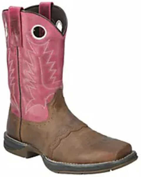 Smoky Mountain Women's Prairie Western Boots - Broad Square Toe , Pink, hi-res