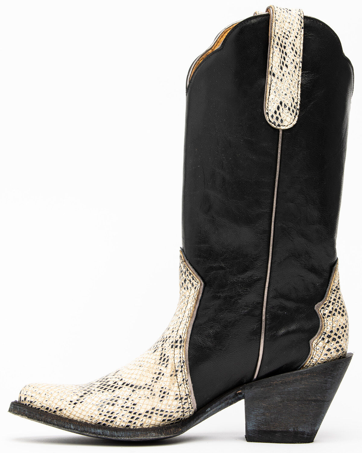Image #3 - Idyllwind Women's Lonestar Western Boots - Round Toe, Black/white, hi-res