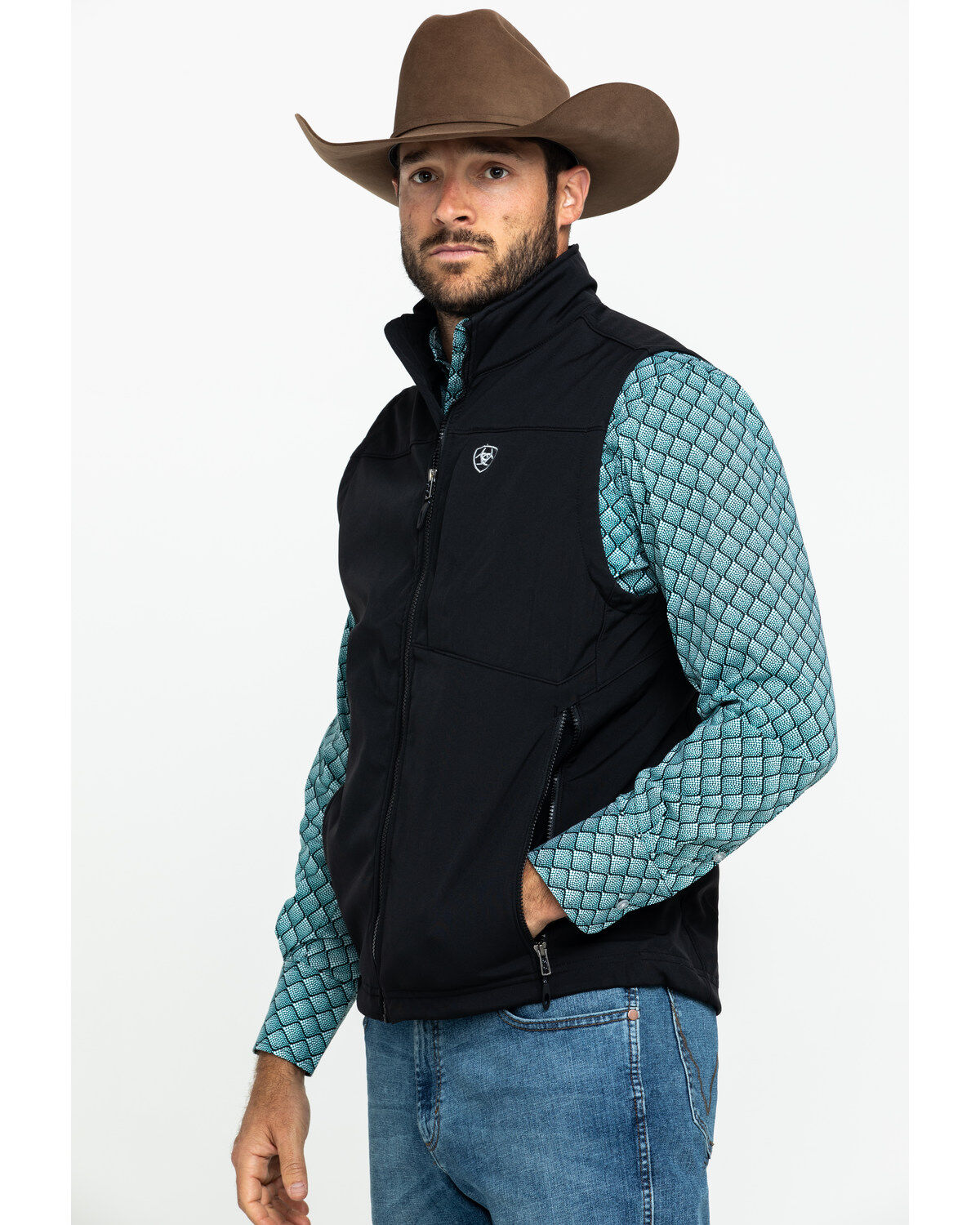 Product Name:  Ariat Men's Logo 2.0 Softshell Zip-Up Vest