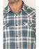 Image #3 - Cody James Men's Static Large Plaid Long Sleeve Western Shirt, Cream/blue, hi-res