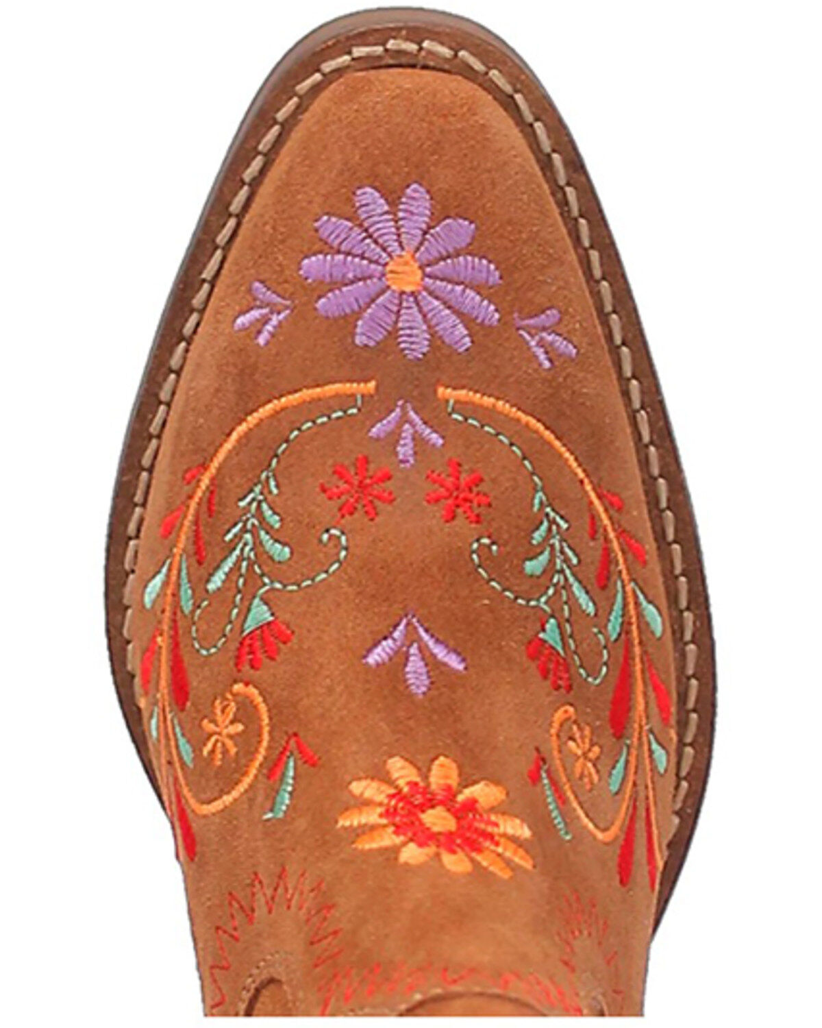 Image #6 - Dingo Women's Sugar Bug Suede Fashion Booties - Round Toe, Caramel, hi-res