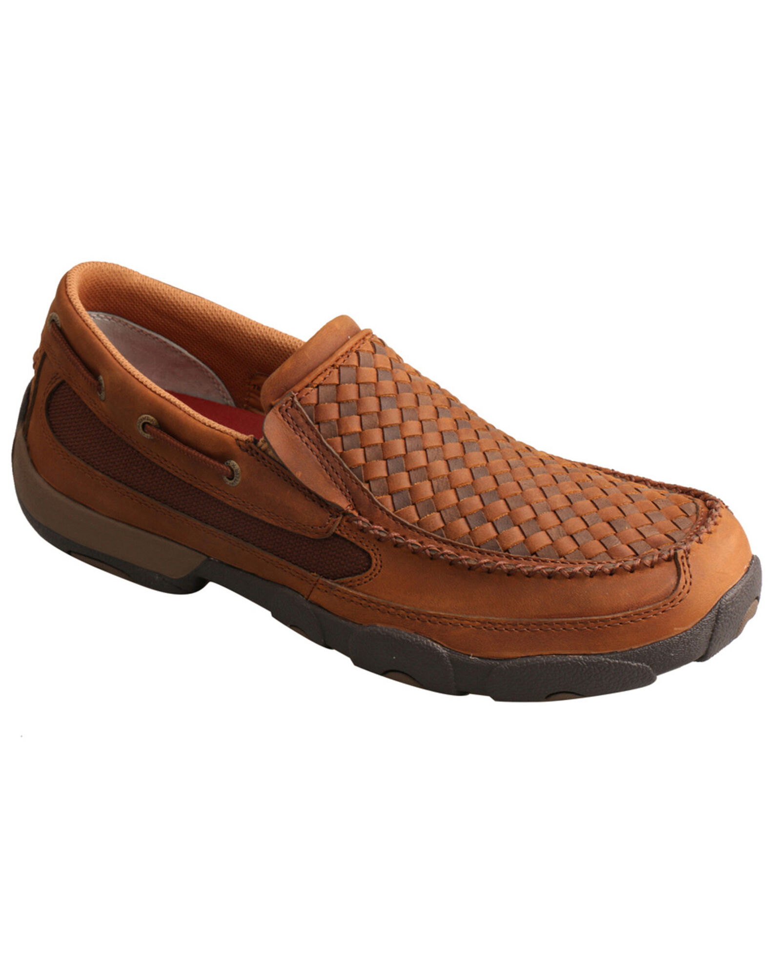 Twisted x mens basket weave shop driving mocs