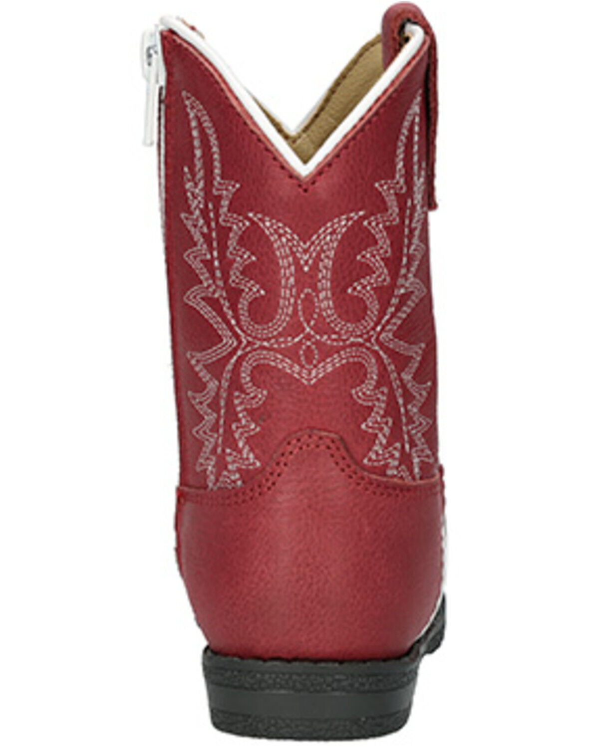 Image #4 - Smoky Mountain Toddler Girls' Hopalong Western Boots - Round Toe, Red, hi-res