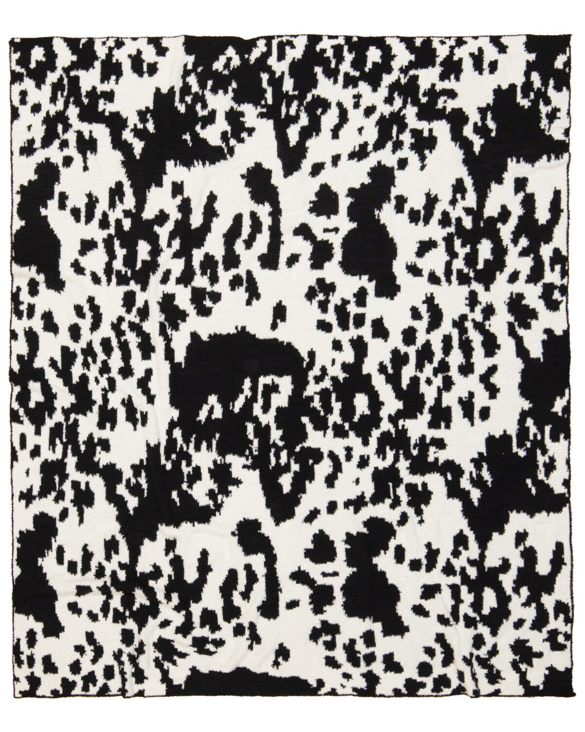Image #2 - Carstens Home Wrangler Cow Print Blanket, Black, hi-res