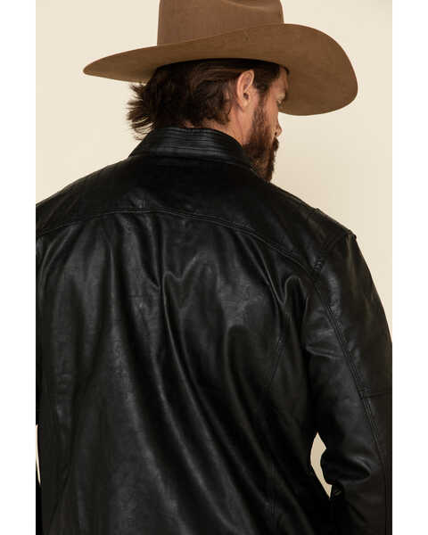 Image #5 - Cody James Men's Backwoods Distressed Faux Leather Moto Jacket , , hi-res