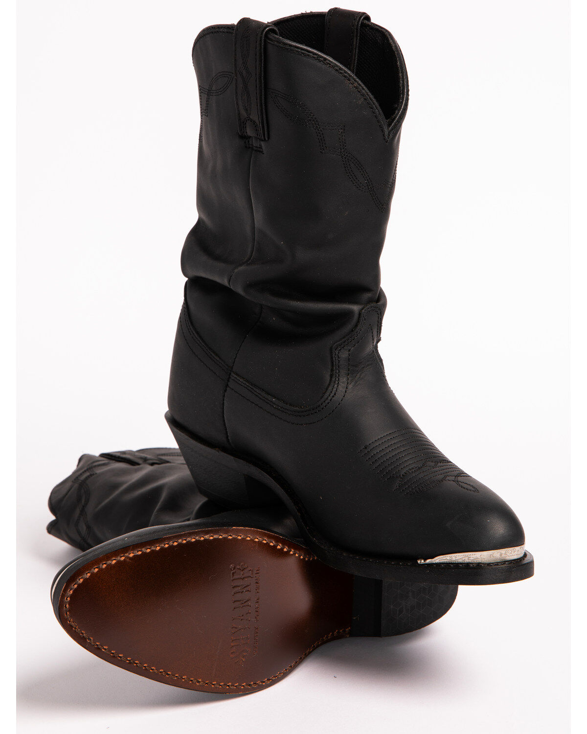 Image #5 - Shyanne Women's Patsy Slouch Western Boots - Round Toe, Black, hi-res