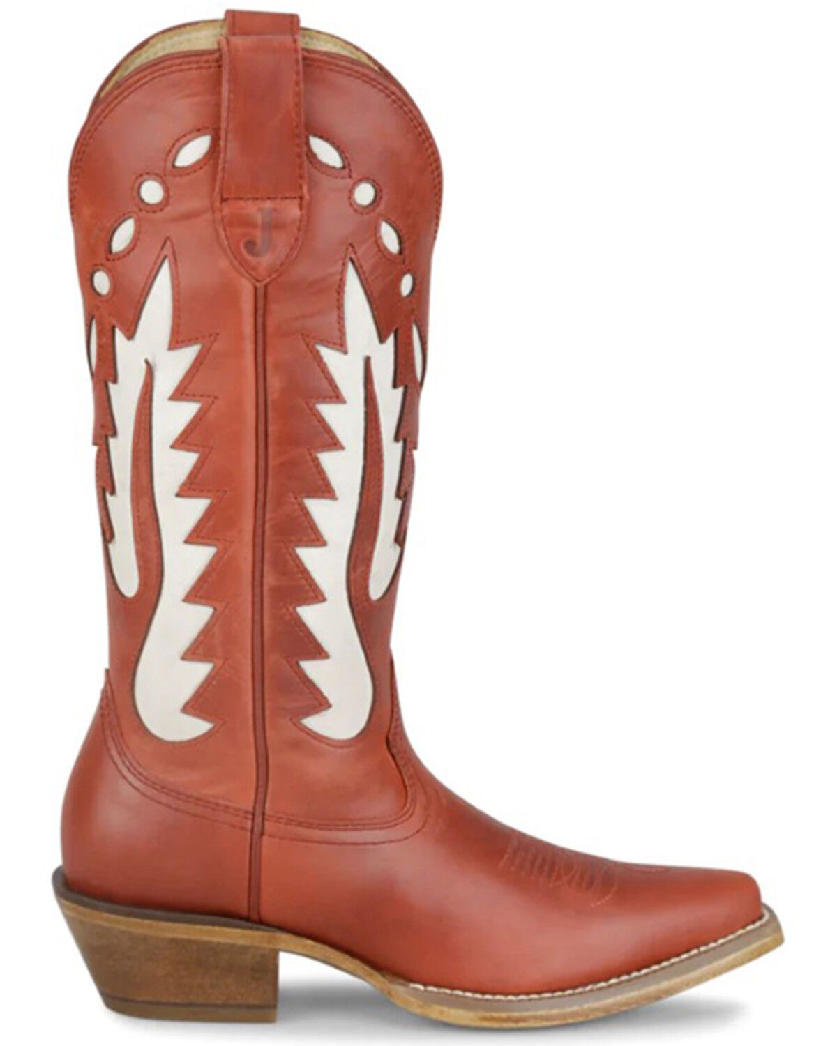Image #2 - Justin Women's Evelyn Western Boots - Snip Toe, Red, hi-res