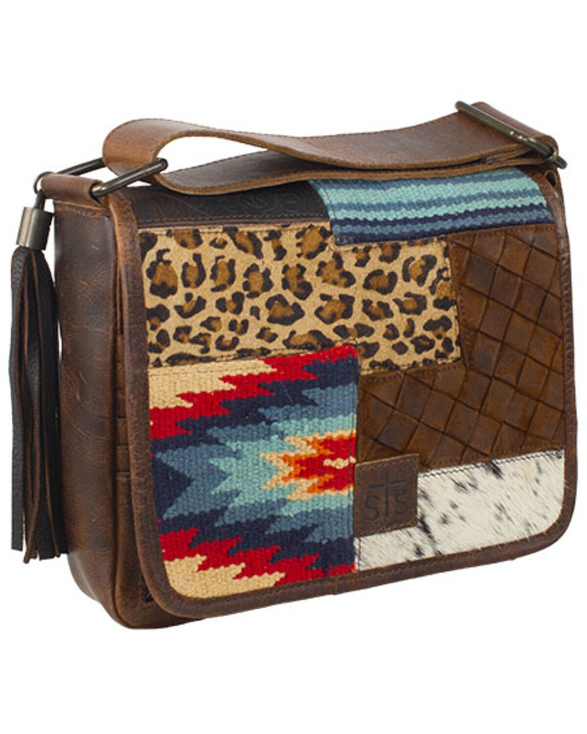 STS Ranchwear by Carroll Women's Chaynee Mountain Della Crossbody, Brown, hi-res