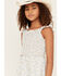 Hayden Girls' Ditsy Floral Print Smocked Dress, Off White, hi-res