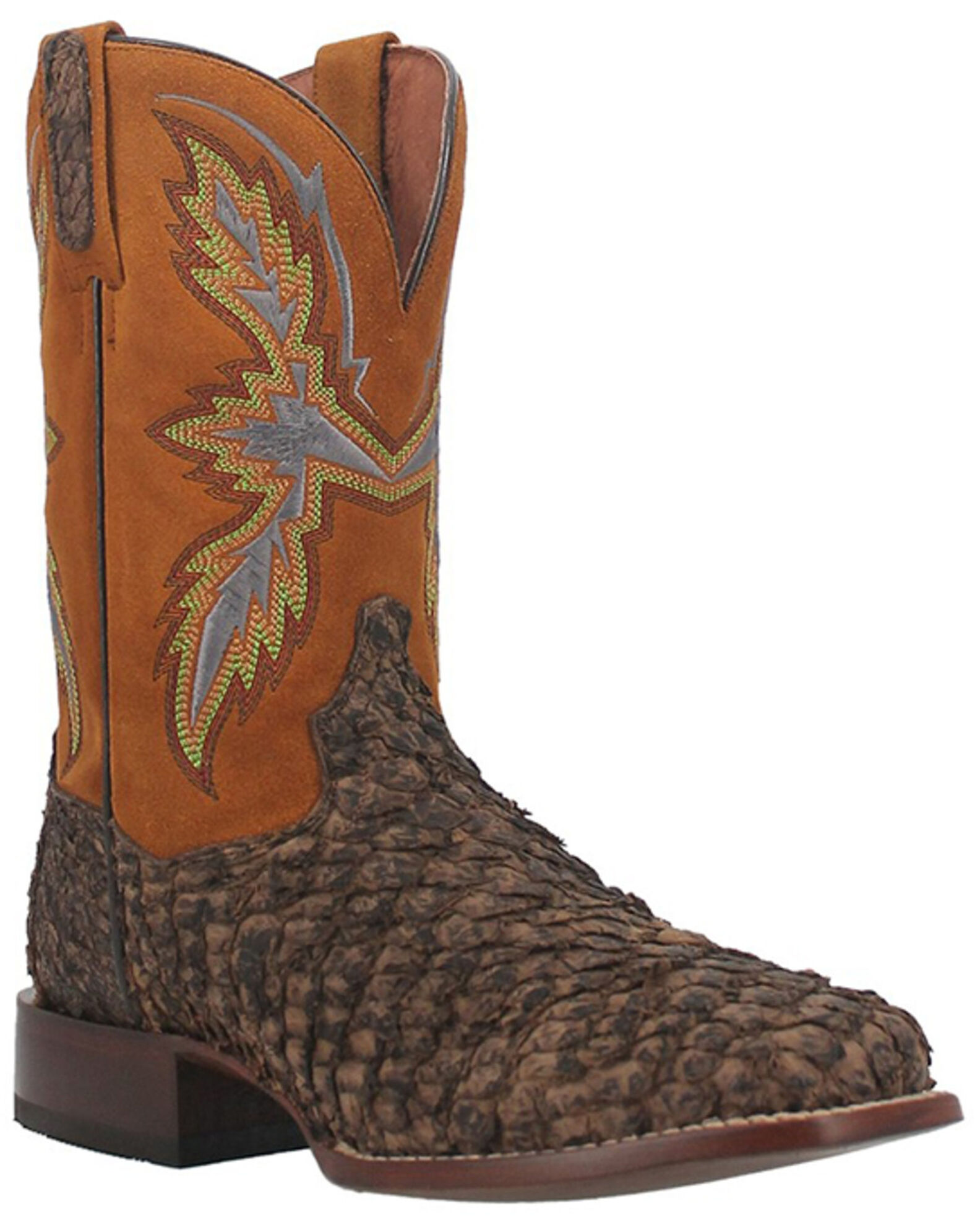 Dan Post Men s Dorsal Sea Bass Exotic Western Boots Broad Square Toe Boot Barn