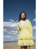 Image #1 - Maia Bergman Women's Mika Lace Tiered Mini Dress, Yellow, hi-res