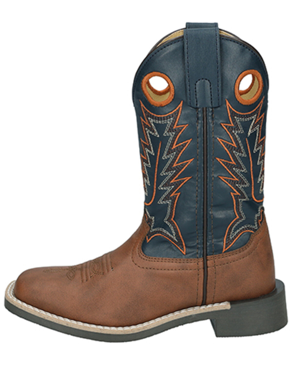 Image #3 - Smoky Mountain Boys' El Paso Western Boots - Broad Square Toe, Brown, hi-res
