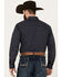 Cinch Men's Diamond Print Long Sleeve Button Down Western Shirt, Navy, hi-res