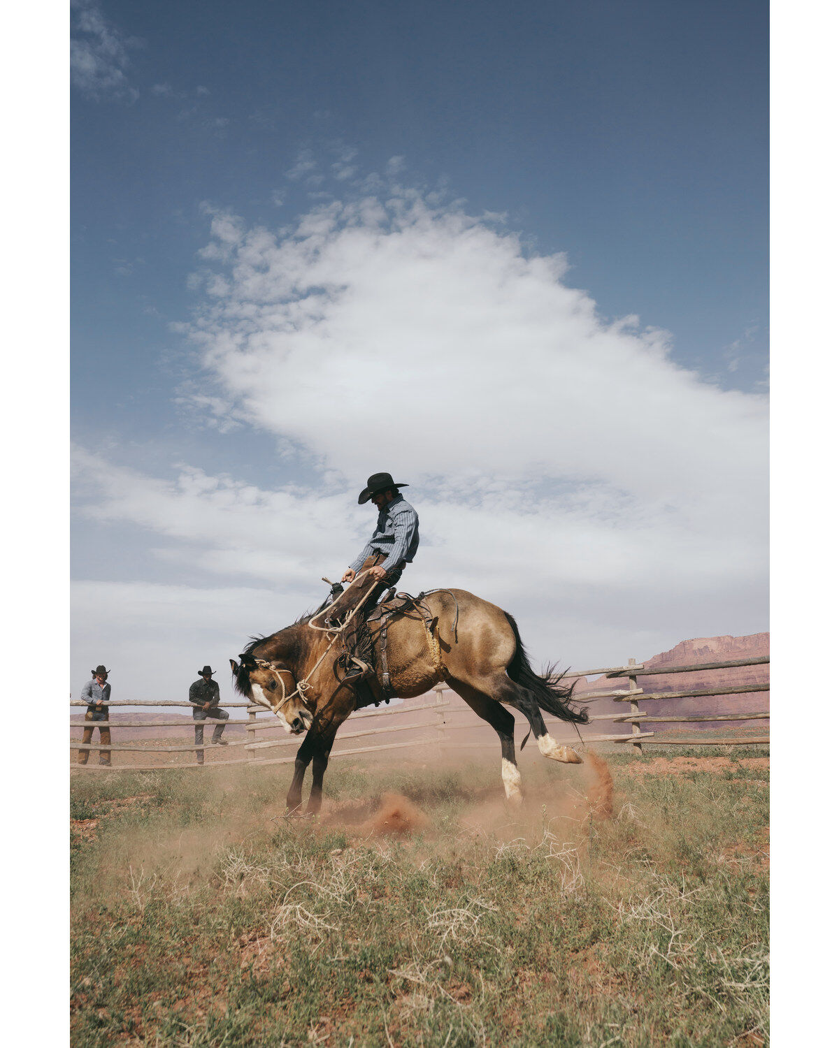 Image #1 - Blue Ranchwear Men's Yarn-Dye Stripe Long Sleeve Snap Western Workshirt, Indigo, hi-res