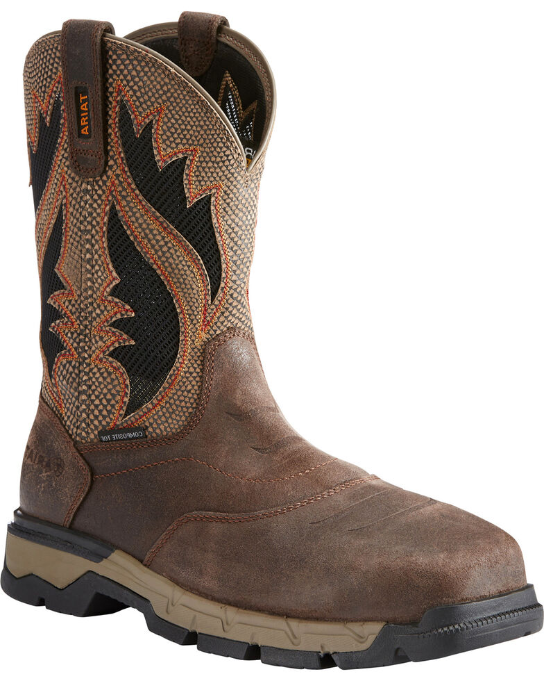 Ariat Men S Rebar Western Venttek Work Boots Comp Toe Boot Barn