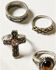 Image #3 - Shyanne Women's Champagne Chateau Jasper Cross 5-Piece Ring Set, Silver, hi-res