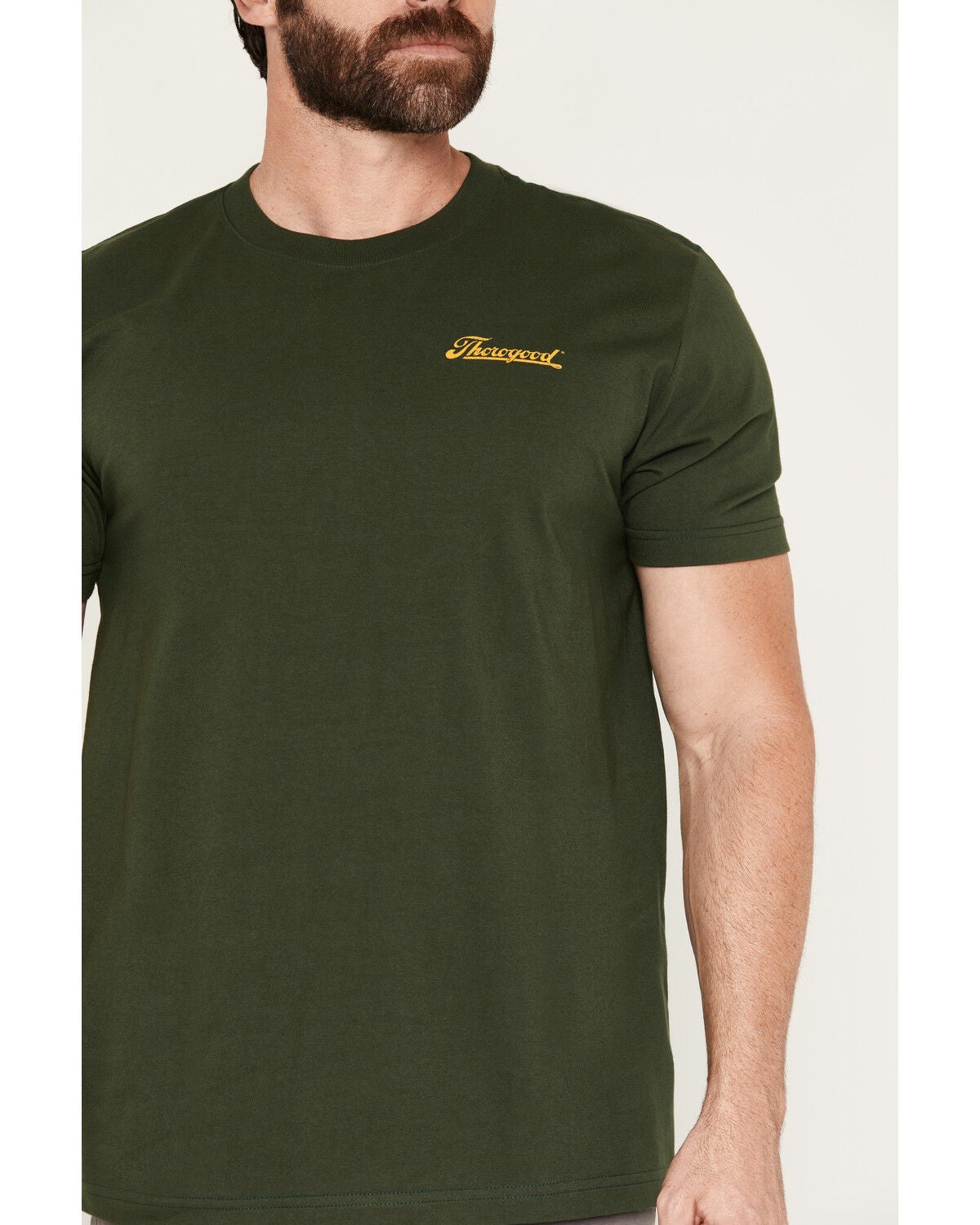 Image #4 - Thorogood Men's USA Wing & Wheel Short Sleeve Graphic T-Shirt, Green, hi-res