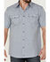 Moonshine Spirit Men's Date Night Print Short Sleeve Snap Western Shirt , Medium Blue, hi-res