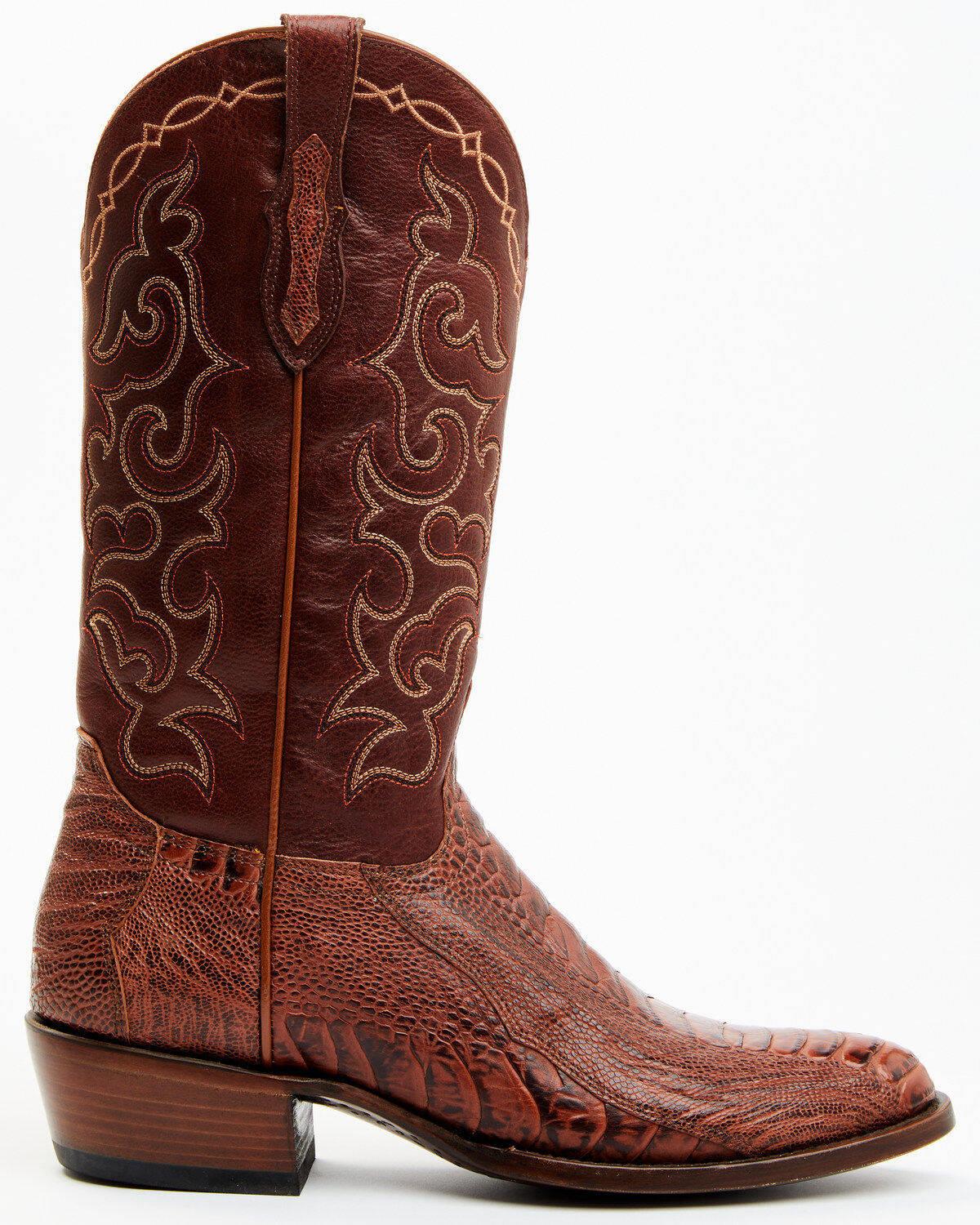 Image #2 - Cody James Men's Exotic Ostrich Western Boots - Round Toe, Red, hi-res