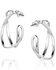 Image #2 - Montana Silversmiths Women's Daring Crossed Hoop Earrings, Silver, hi-res