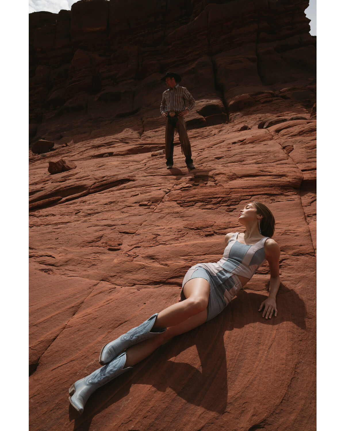 Image #1 - Understated Leather Women's Lil Mamma Denim Leather Bustier Top, , hi-res