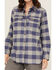 Image #3 - Ariat Women's Rebar Tunic Long Sleeve Button-Down Flannel Work Shirt, Blue, hi-res