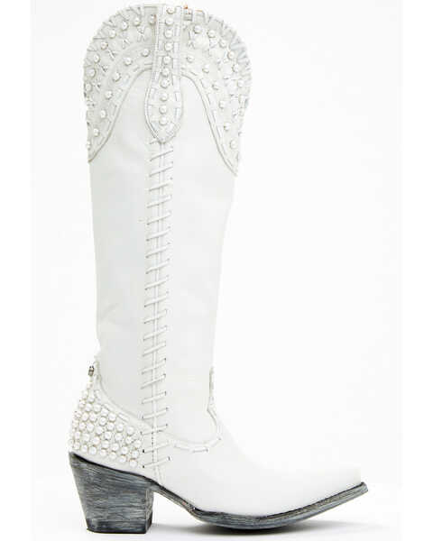 Image #2 - Boot Barn X Double D Women's Exclusive Bridal Pearl Western Bridal Boots - Snip Toe, White, hi-res